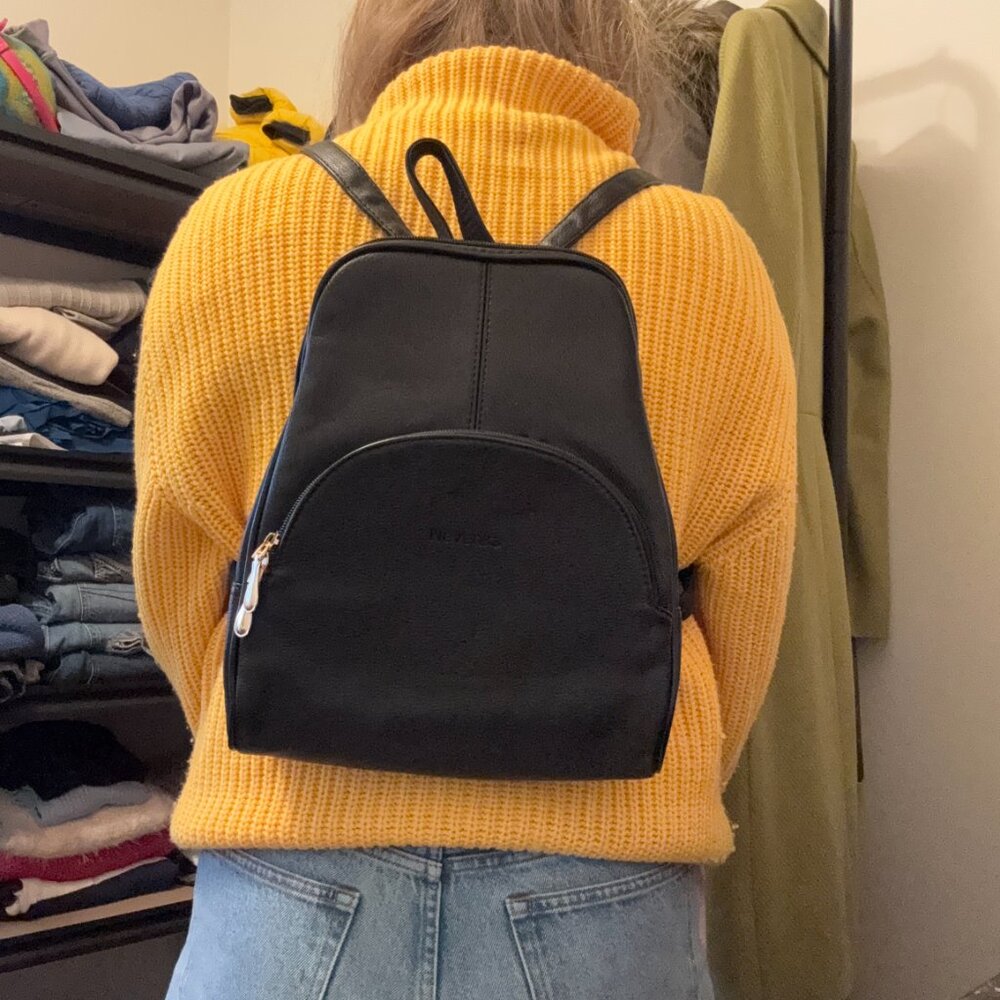 Nevenka Leather Backpack | Gold Accents | EUC | No Signs of Wear